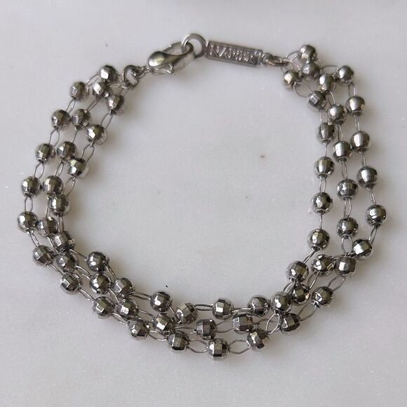 Vintage Napier Silver Multi-Strand Beaded Bracelet - Picture 1 of 4